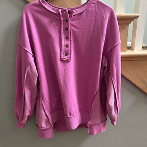 Women's Pink Button-Up Top